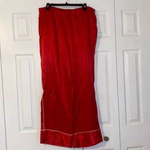 Victoria Secret Size XL Red Silky PJ Pants